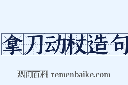 拿刀动杖造句是什么意思的图片